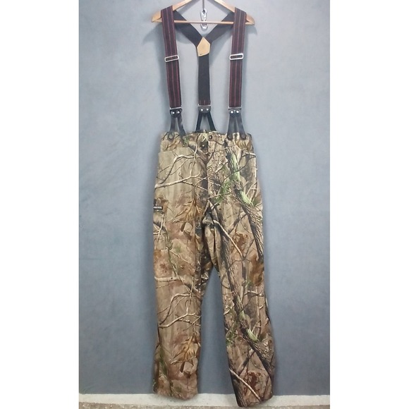 Rivers West Stalker Bib Overall Mens XL Brown Camo Realtree Waterproof Hunting